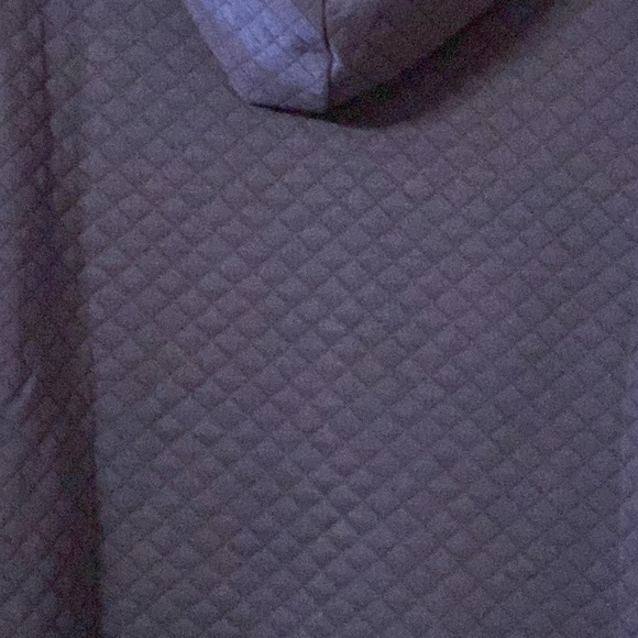 NWT COMO BLACK Medium Navy Quilted Zippered Hoodie - Picture 9 of 9